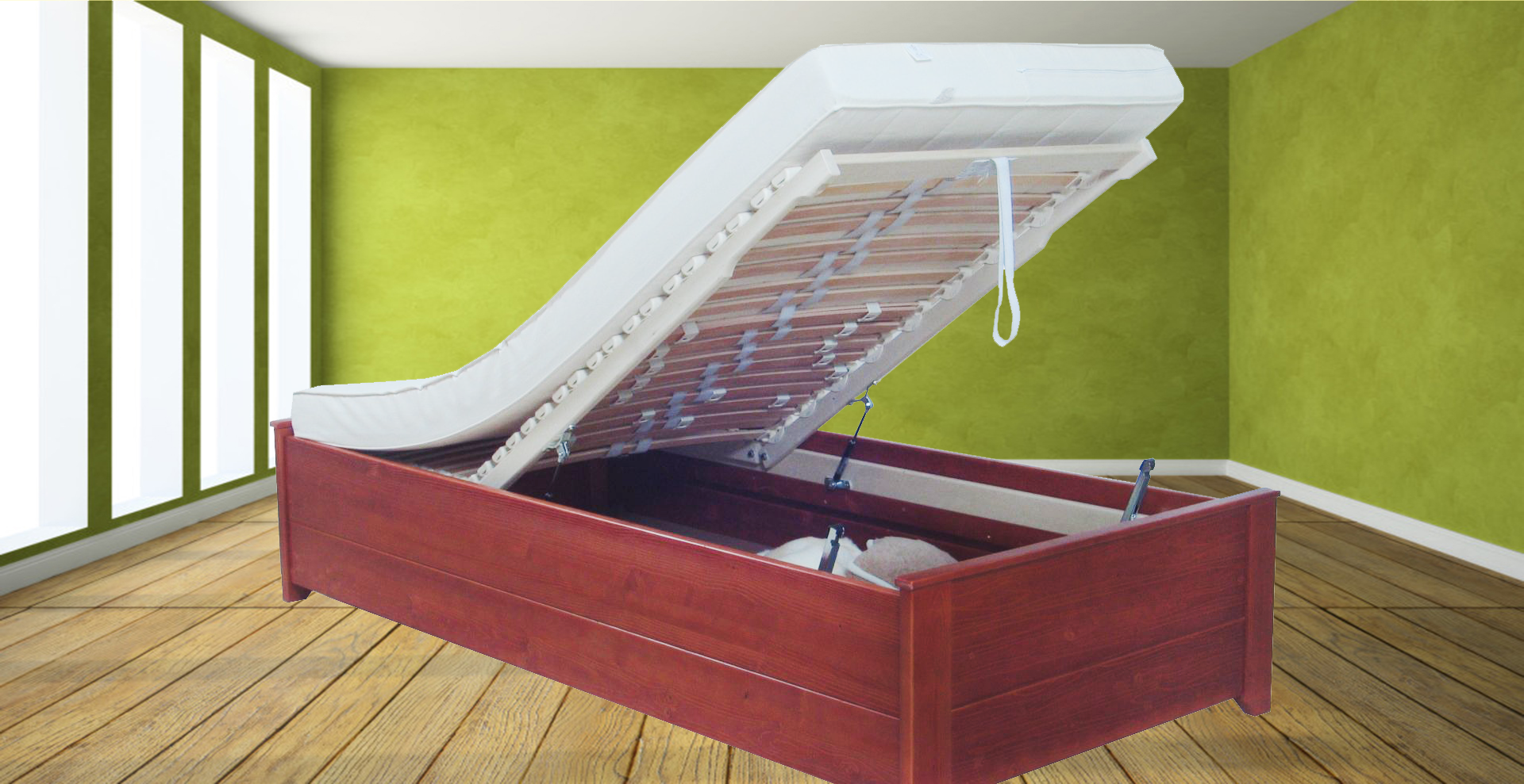 Washington Futon tömörfa futon ágykeret